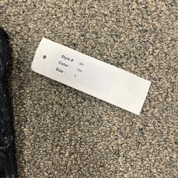 NWT BD Junior Ruched Party Dress Metallic Gunmetal Style 381 Size 1 - Picture 2 of 3